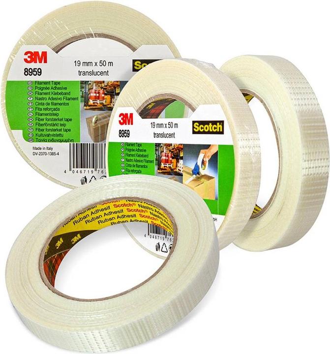 Actual product image 3M Filament adhesive tape Transp (50 mm)