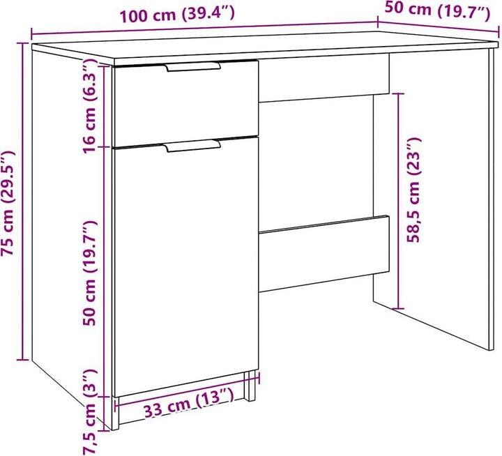 Produktbild VidaXL Adonis (100 x 50 x 75 cm)