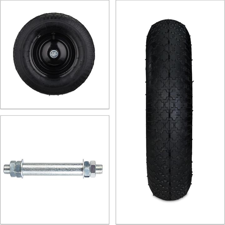 Image du produit Relaxdays Roue de brouette caoutchouc, 120 kg