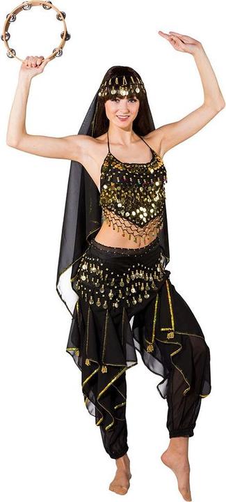 Produktbild Orlob Bauchtanzkostüm, schwarz/gold (S/M)