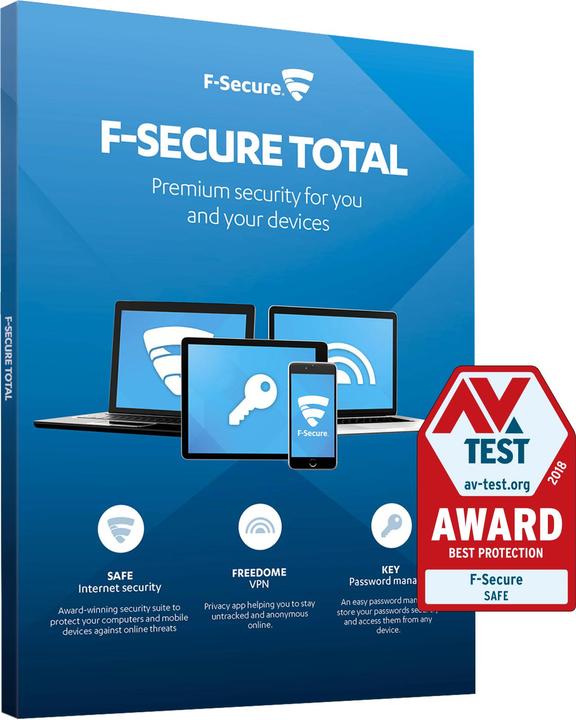Produktbild F-Secure Total (5 User, 5 Geräte/User, 12 Monate)