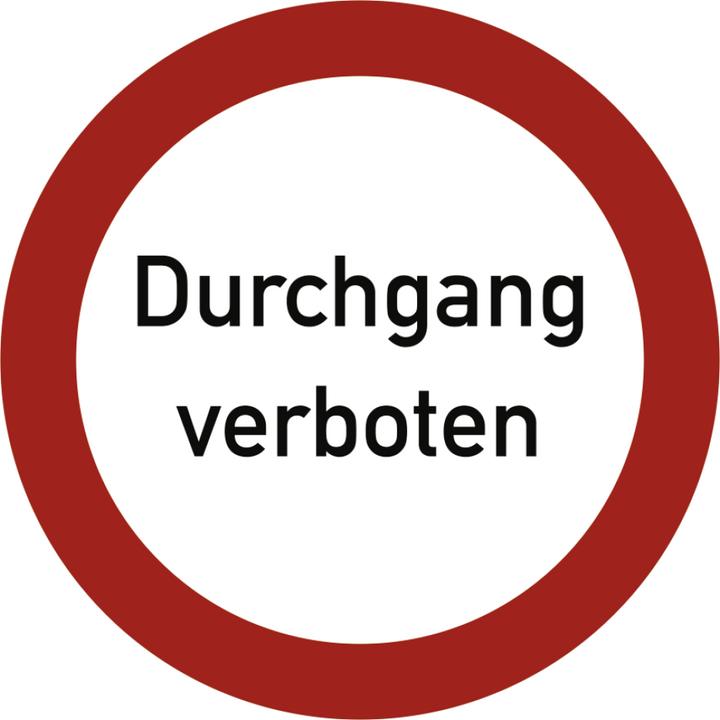 Actual product image Moravia Prohibition sign Text sign "Passage prohibited" Aluminium, Ø 200 mm