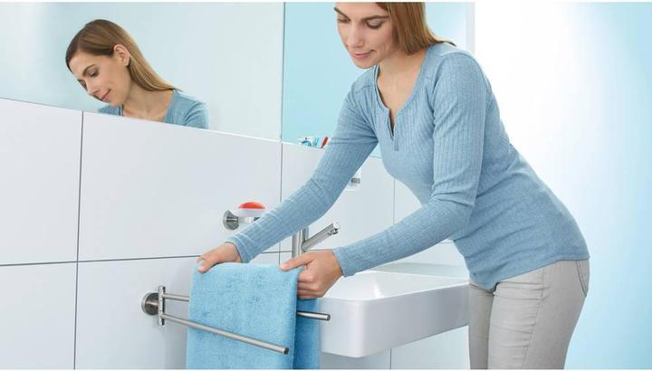 Produktbild tesa MOON Handtuchhalter zweiarmig inkl. Klebelösung ohne Bohren