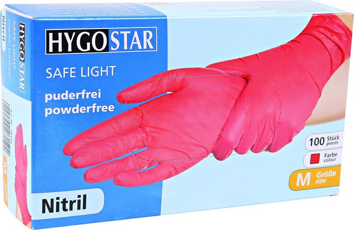 Produktbild Hygostar Nitrilhandschuhe SL Rot M (M)