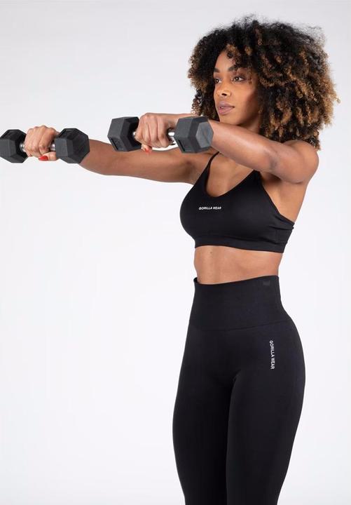 Actual product image Gorilla Wear Quincy Seamless Sport Bra - Schwarz (S/M)