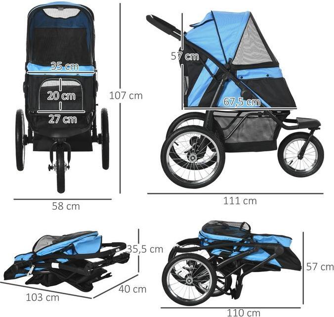 Actual product image PawHut Dog buggy (Dog, Foldable)