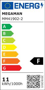 Etichetta energetica Megaman LED GU10 11 W riflettore bianco caldo dimmerabile (GU10, 11000 W, 900 lm, 1 x, F)
