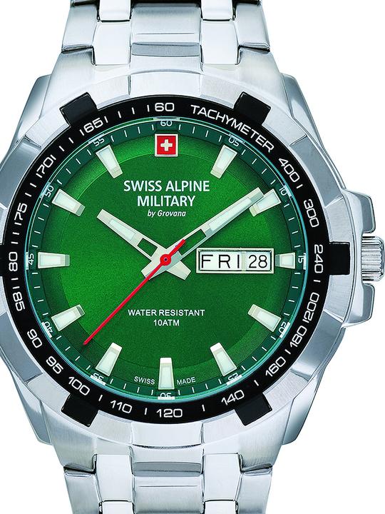 Actual product image Swiss Alpine Military 7043.1134 Day-Date 42mm 10ATM (Analogue wristwatch, 42 mm)