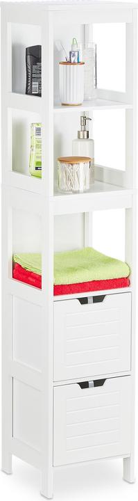 Actual product image Relaxdays Tall Bathroom Cabinet, 3 Shelves (30 x 30 x 144 cm)