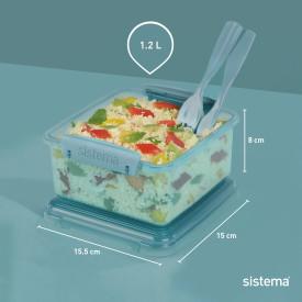 Image du produit Sistema Lunchbox plus couteau & fourchette 1,2 l 1 pièce
