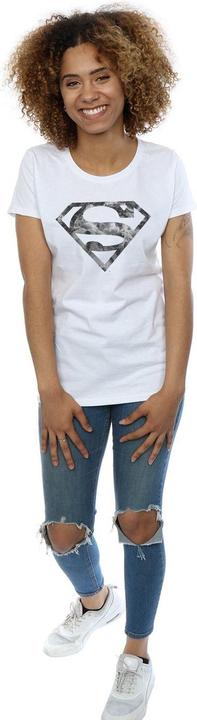 Actual product image Womens/Ladies Superman Marble Logo Cotton T-Shirt (L)