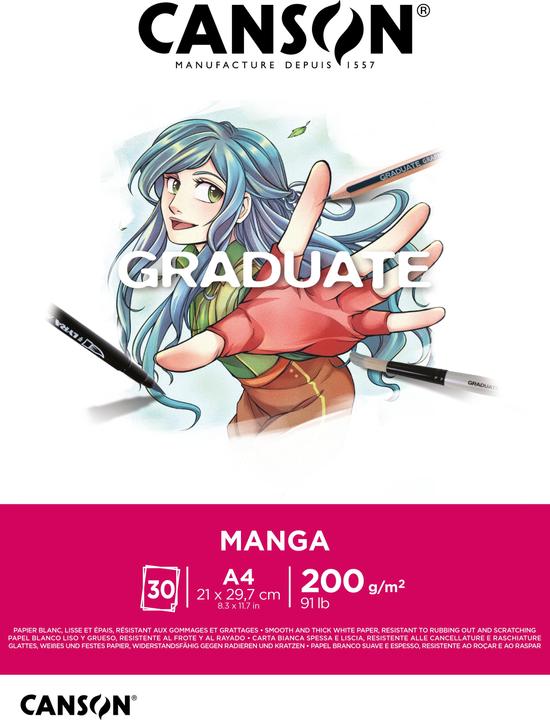 Actual product image Canson Drawing Pad Graduate Manga (A4, Plain, Soft cover)