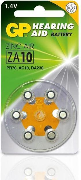 Actual product image GP Batteries GP Knopfzelle ZA10, 1.4V, 6 Stk. (6 pcs., PR70, 90 mAh)