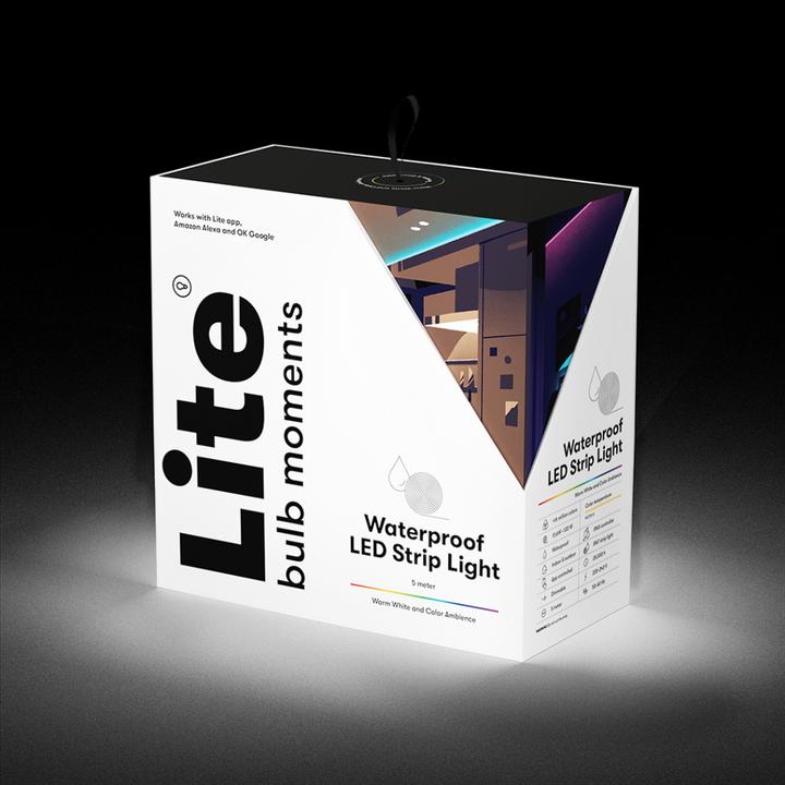 Immagine prodotto Nordic Smartlight Momenti di lampadina - Striscia LED intelligente impermeabile 5M RGBW (Multicolore, Bianco caldo, 500 cm, Interno, Esterno)