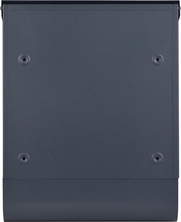 Actual product image Wiltec Letter Box with Newspaper Tube V38 Wall Letter Box Stainless Steel Post Box Anthracite Grey with New