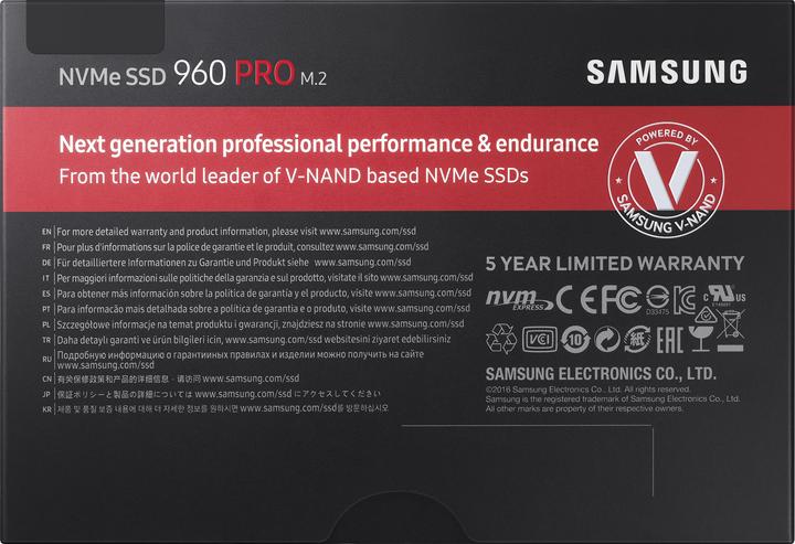 Actual product image Samsung 960 Pro (1000 GB, M.2 2280)