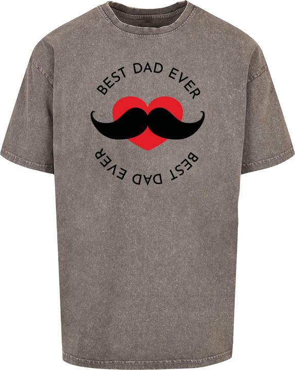 Image du produit Merchcode Fathers Day - Best dad Acid Washed Heavy Oversized Tee - 112923 (M)