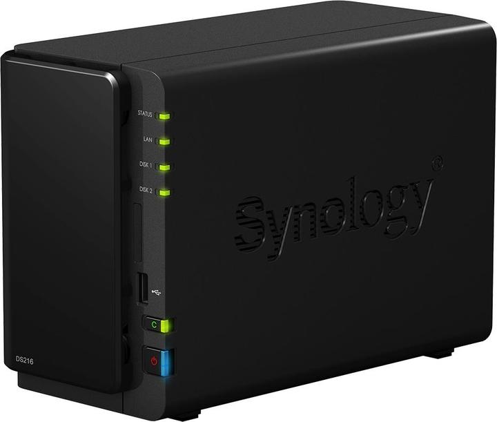 Image du produit Synology DS216 2-Bay NAS enclosure WD RED 8TB black
