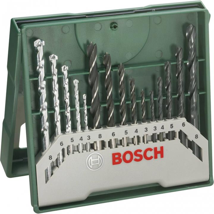 Produktbild Bosch Zubehör Mini-X-Line Mixed-Set, 15-teilig (3-8 mm (Holzbohrer))