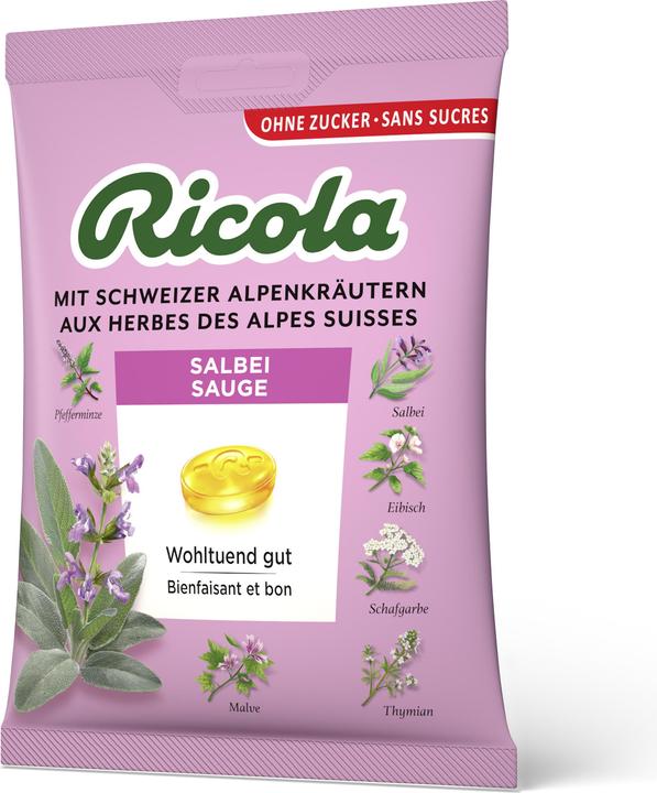 Actual product image Ricola Salbei Kräuterbonbons ohne Zucker mit Stevia (1 pcs., 125 g)