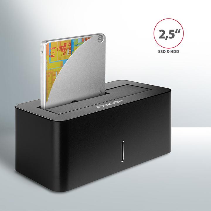 Immagine prodotto Axagon ADSA-SN Storage Drive Docking Station USB 3.2 Gen 1 (3.1 Gen 1) Type-A Nero (3.5")