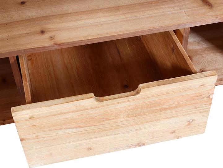 Image du produit Mendler Buffet HWC-L76, bois massif industriel 80x120x48cm, naturel avec aspect métal (80 x 120 x 48 cm)