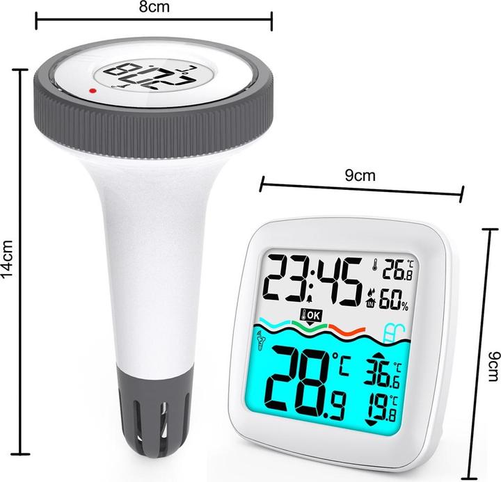 Image du produit Greenblue Thermomètre de piscine avec station météo GB216