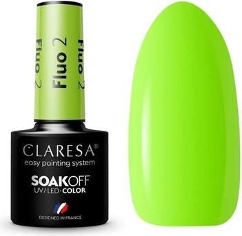 Actual product image Claresa Fluo UV Nail Polish 5ml - Pack of 2 (Green, Colour paint)
