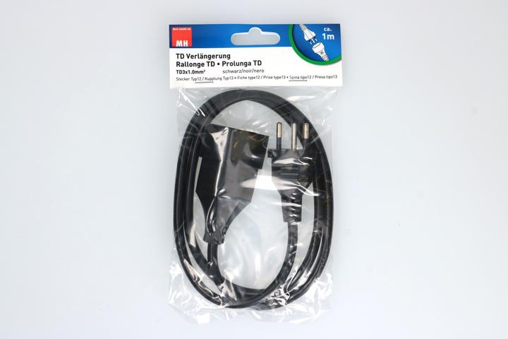Actual product image Max Hauri TD extension cable H05VV-F3G1.0 (1 m, Type 13)