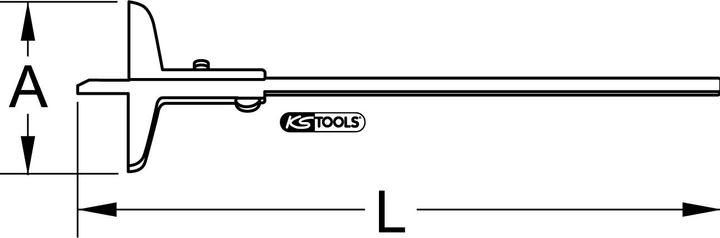 Produktbild KS Tools Tiefenmessschieber (22.50 cm)