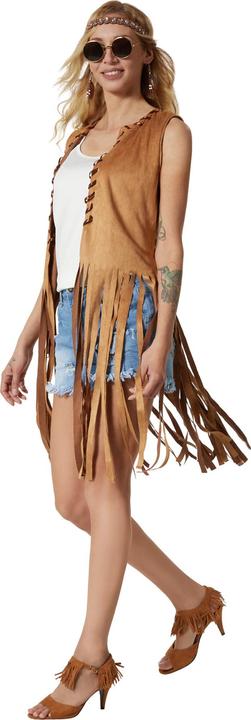 Image du produit tectake Costume femme gilet hippie (XL)