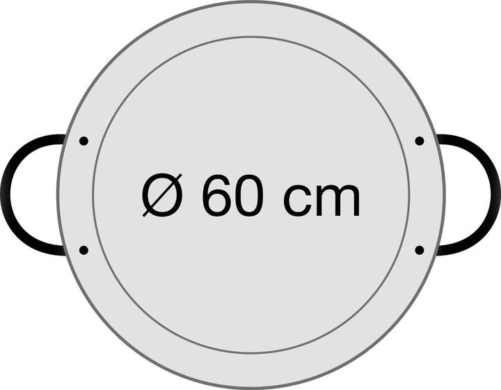 Actual product image All'Grill Paella pan polished steel Ø 60 cm (60 cm, Paella pan, Steel)