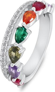 Brilio Silver - Beautiful gold-plated ring with real pearl and zircons RI062Y - Circuit: 50 mm (50)