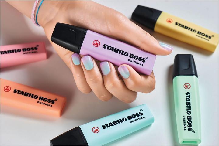 Produktbild STABILO Boss Original (Violett Pastel, Orange Pastel, Gelb Pastel, Grün Pastel, Blau Pastel, Pink Pastel, 5 mm, 6 x)