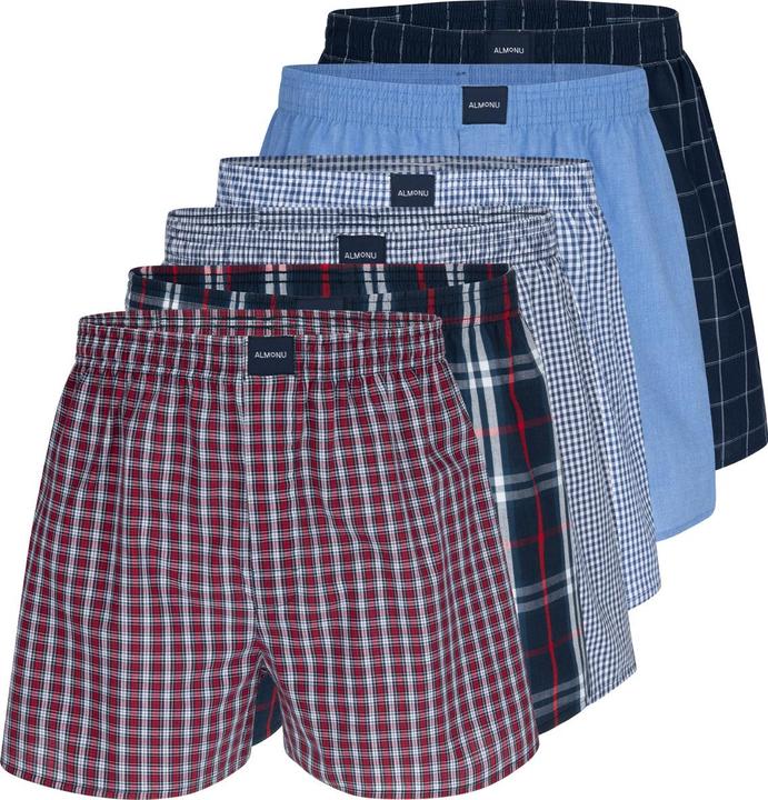Produktbild Almonu 6er Pack Web Boxershorts (M, 6er Pack)