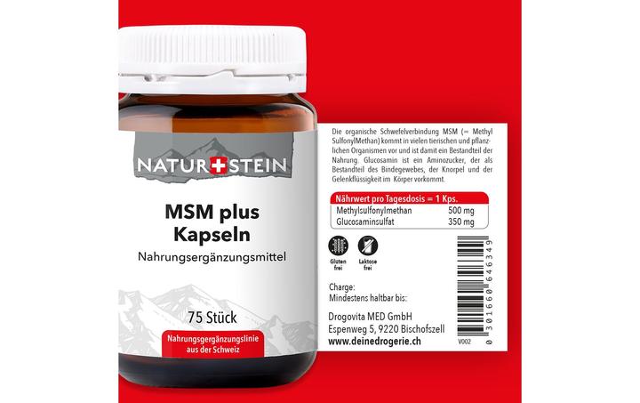 Produktbild Naturstein MSM plus (75 Stück, Kapseln, 179 g)