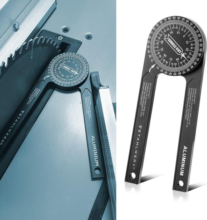 Actual product image Stahlwerk Protractor 360° degree aluminium mitre protractor