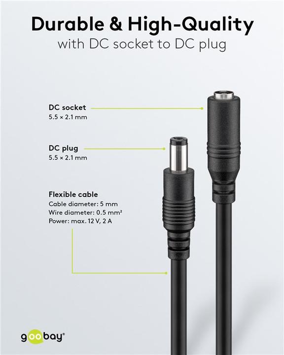 Actual product image Goobay DC extension cable (10 m)