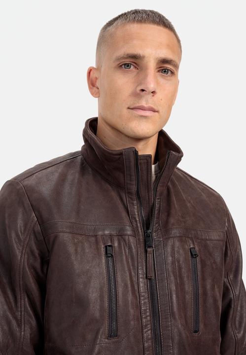 Produktbild Camel Active Lederblouson mit gestricktem Saum (56)
