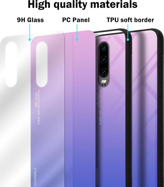 Actual product image Cadorabo TPU 2 colors glass cover (Huawei P30)