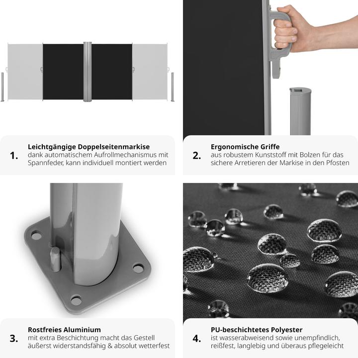 Immagine prodotto tectake Tenda laterale doppia (6 m)
