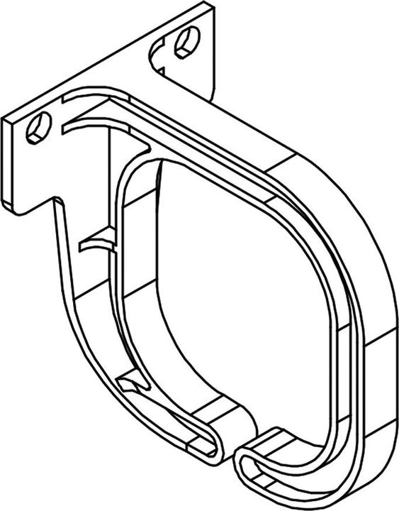 Actual product image Value Cable eye, 80×80 mm, plastic, black (Antenna cable)