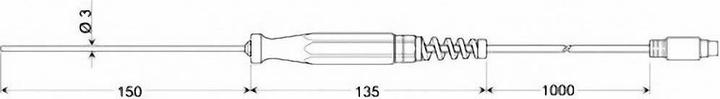 Actual product image Greisinger Immersion sensor GTF 601 1/3DIN -50 (Tentacles)