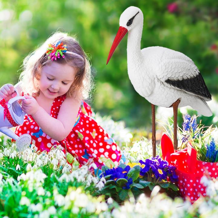 Image du produit Relaxdays Statue cigogne
