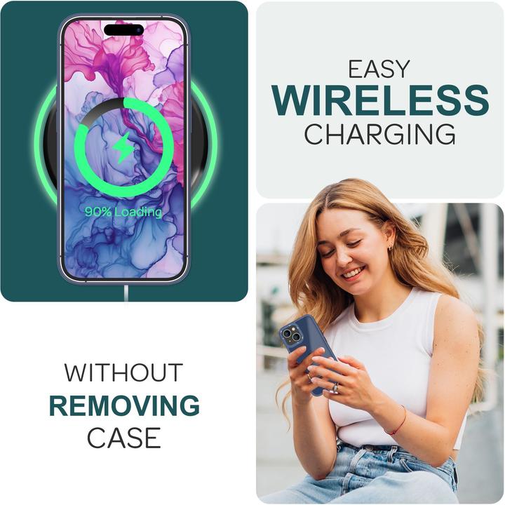 Immagine prodotto Nalia Manica ibrida opaca trasparente smerigliata (Apple iPhone 15 Plus)