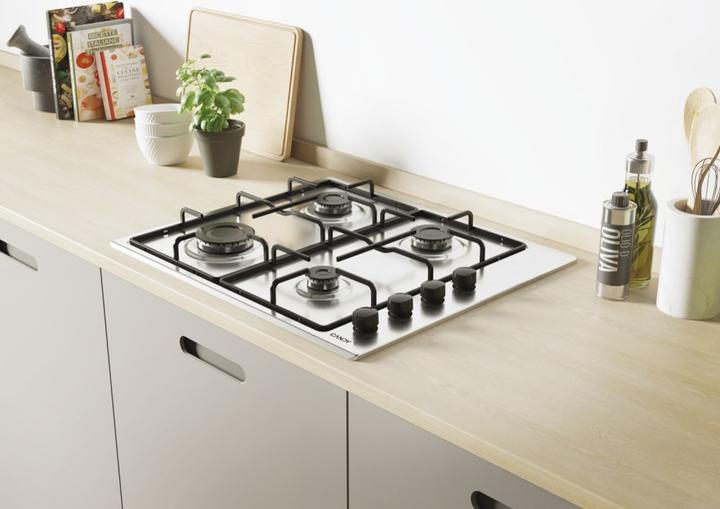Produktbild Candy Smart CHW6LBX/4U Edelstahl Integriert 60 cm Gaskochfeld 4 Zone(n)