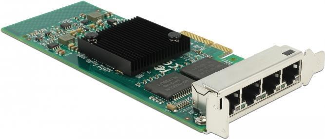 Produktbild Delock PCI-Express Netzwerkkarte, 4x1Gbps (PCI Express 2.1 x4)