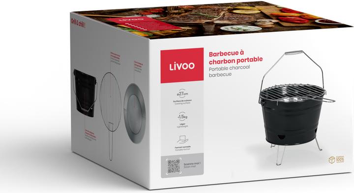 Produktbild Livoo Tragbarer Holzkohlegrill