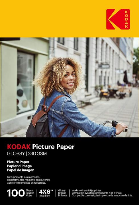 Produktbild Kodak Picture Paper 230g 11.8 mil Glossy 4/6x100 (9891164) (230 g/m², 10 x 15 cm, 1 x)