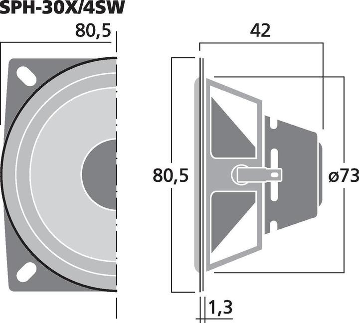 Actual product image Monacor Full range loudspeaker (1 pcs.)